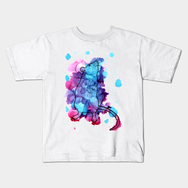 Inky Rat Kids T-Shirt by WolfySilver